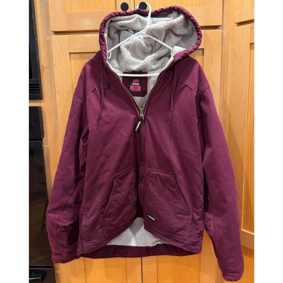 Berne Sherpa lined canvas coat- Womens XL/Tall. See damage on back - Picture 2 of 9